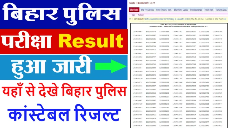 Bihar Police Constable Result